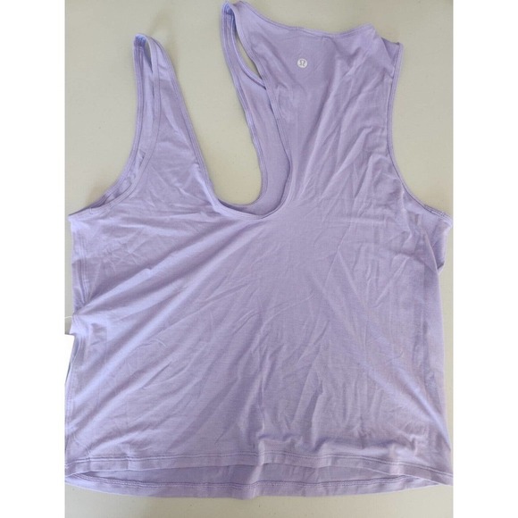 NWT Lululemon Shoulder Cut Out Yoga Tank Top Size 12 Dark Lavender - Picture 8 of 9